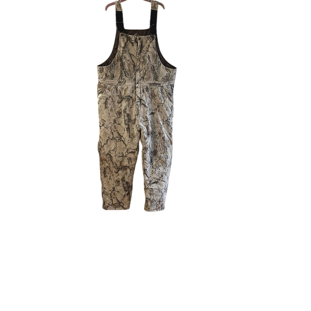 Natural Gear Mens Hunting Camo Cotton bib overalls snaps zipper Sz 2XL